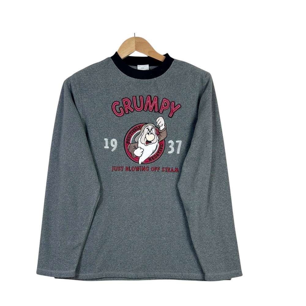 Vtg Disney Grumpy 1937 Graphic Sweatshirt 90s Just Blowing Off Steam Crewneck S‎